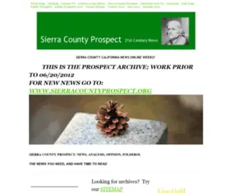Sierracountyprospect.com(Front Page) Screenshot