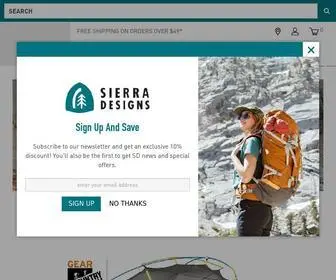 Sierradesigns.com(Sierra Designs) Screenshot