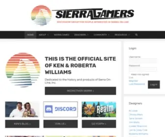Sierragamers.com(The Official Website Of) Screenshot