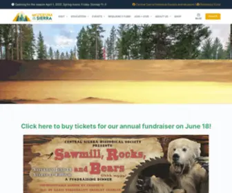 Sierrahistorical.org(Central Sierra Historical Society) Screenshot