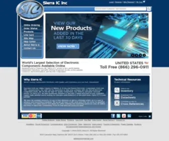 Sierraic.com(Sierra IC World Leading Electronic Component Distributor) Screenshot