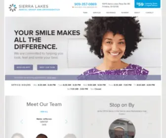 Sierralakesdental.com(Dentist office in Fontana) Screenshot