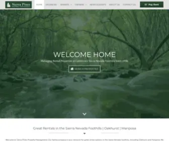 Sierrapinespm.com(Sierra Property Management Oakhurst) Screenshot
