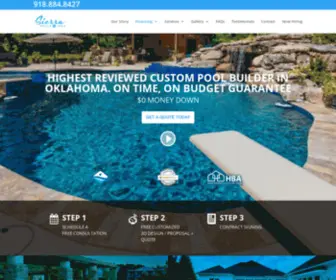 Sierrapoolsandspas.com(Tulsa Pools) Screenshot