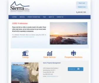 Sierrapropsb.com(Sierra Property Management) Screenshot