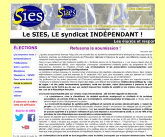 Sies.fr(SIES SYNDICAT INDEPENDANT ENSEIGNEMENT SECONDAIRE SECOND DEGRE NATIONAL) Screenshot