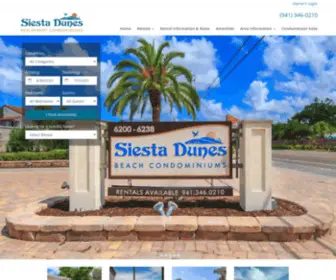 Siestadunes.com(Siesta Key Condo Rentals) Screenshot