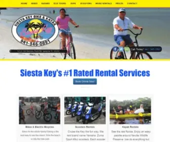 Siestakeybikeandkayak.com(Siesta Key Bike and Kayak RentalsRent Scooters) Screenshot