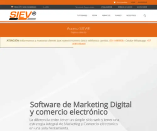 Siev.com.co(Panel de control del SIEV uso autorizado para) Screenshot