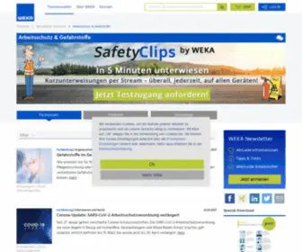 Sifatipp.de(Aktuelle Fachbeiträge zu Arbeitsschutz und Gefahrstoffen. Im Fokus) Screenshot