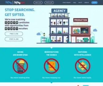 Siftly.com(The first job matching site for agency gigs) Screenshot