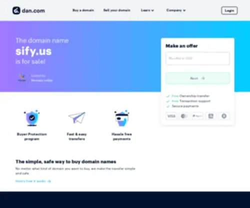 Sify.us(Premium Domain) Screenshot