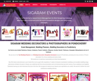 Sigaram.co.in(Sigaram Wedding Planners in Pondicherry) Screenshot