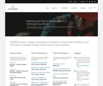 Sigarch.org(The ACM Special Interest Group on Computer Architecture) Screenshot