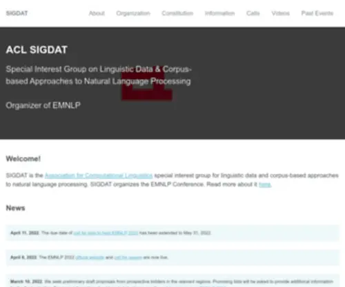 Sigdat.org(ACL SIGDAT) Screenshot