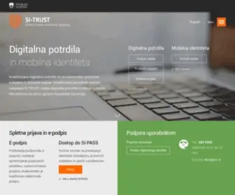 Sigen-CA.si(SI-TRUST / Državni center za storitve zaupanja) Screenshot