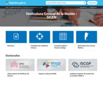 Sigen.gov.ar(Sindicatura General De La Nación) Screenshot