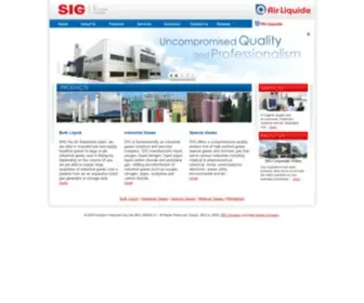 Siggases.com(Industrial Gases Manufacturer) Screenshot