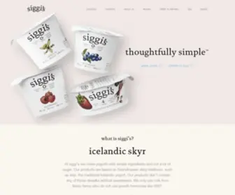 Siggis.com(Siggi’s Icelandic yogurt) Screenshot