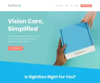Sightbox.com(Simplifying Vision Care for Contact Lens Wearers) Screenshot