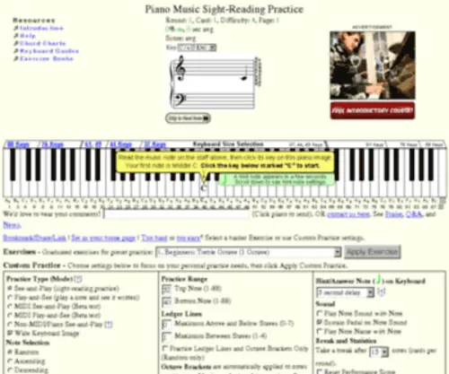 Sightreadingpractice.com(Sight Reading Practice) Screenshot