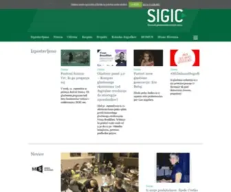 Sigic.si(Slovenski glasbenoinformacijski center) Screenshot