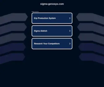 Sigma-Genosys.com(Sigma Genosys) Screenshot