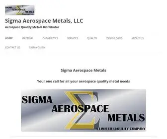 Sigmaaero.com(Sigma Aerospace Metals) Screenshot