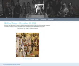 Sigmaholidayhouse.com(Showcases over 70 juried artisans) Screenshot