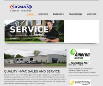 Sigmanhvacr.com(Sigman Heating & Air Conditioning) Screenshot