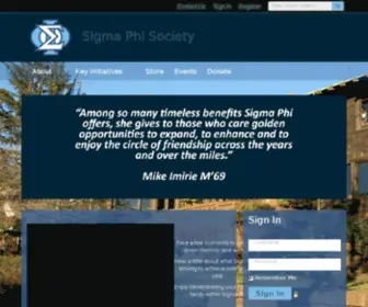 Sigmaphi.org(Sigma Phi Society) Screenshot