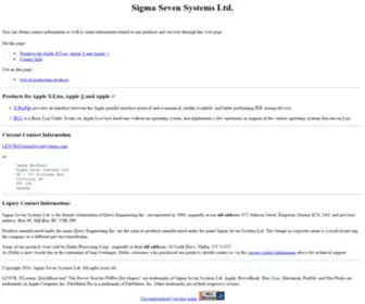 Sigmasevensystems.com(Sigma Seven Systems Ltd) Screenshot