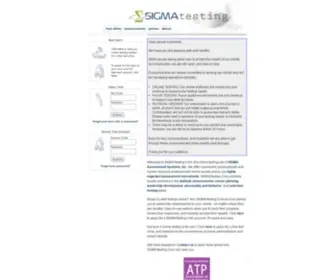 Sigmatesting.com(Online Assessments for HR Professionals) Screenshot