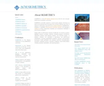 Sigmetrics.org(ACM SIGMETRICS) Screenshot