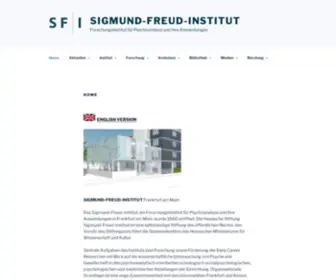 Sigmund-Freud-Institut.de(Forschungsinstitut für Psychoanalyse und ihre Anwendungen) Screenshot