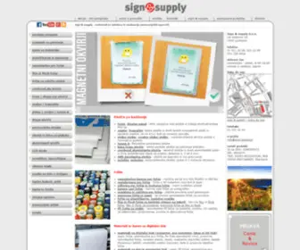 Sign-Supply.si(Široka paleta materialov za izdelavo in realizacijo grafičnih zamisli) Screenshot