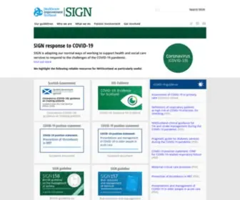 Sign.ac.uk(SIGN produce evidence) Screenshot