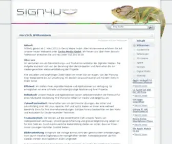 Sign4U.ch(Herzlich Willkommen bei SIGN4U) Screenshot