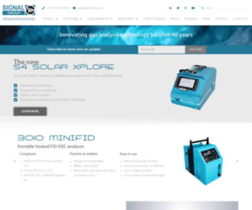 Signal-Group.com(Gas Analysers for Emissions Monitoring) Screenshot
