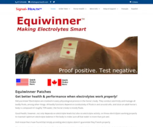 Signal-Health.com(Equiwinner Patches for horses) Screenshot