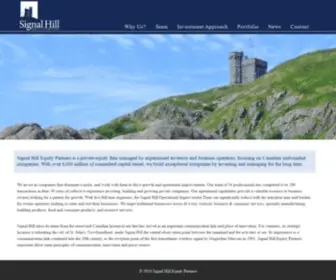 Signalhillequity.com(Signal Hill Equity Partners) Screenshot