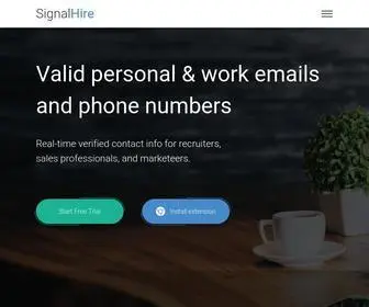 Signalhire.com(Find Email Addresses & Phone Numbers by Name) Screenshot