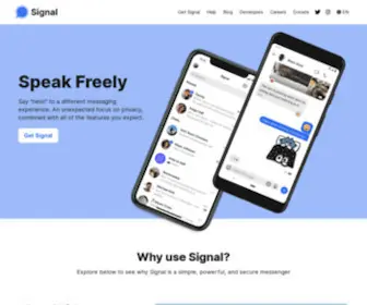 Signal.org(Signal >> Home) Screenshot