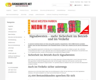 Signalweste.net(Warnweste und Warnwesten mit Druck) Screenshot