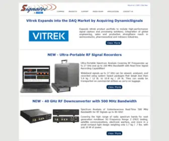 Signatec.com(High Speed Data Acquisition Systems) Screenshot