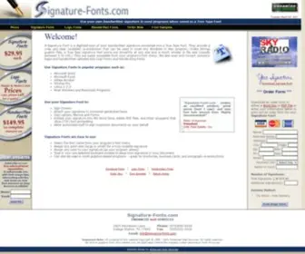 Signature-Fonts.com(True Type Signature Fonts) Screenshot