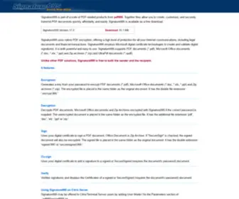 Signature995.com(Secure PDF Documents Made Easy) Screenshot