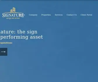 Signatureacq.com(Signature Acquisitions) Screenshot