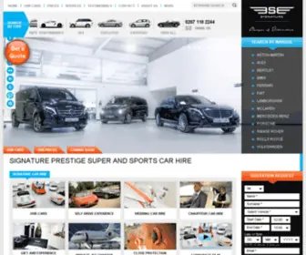 Signaturecarhire.com(Prestige and Luxury Car Hire) Screenshot