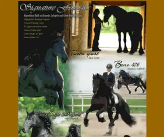 Signaturefriesians.com(Signature Friesians) Screenshot